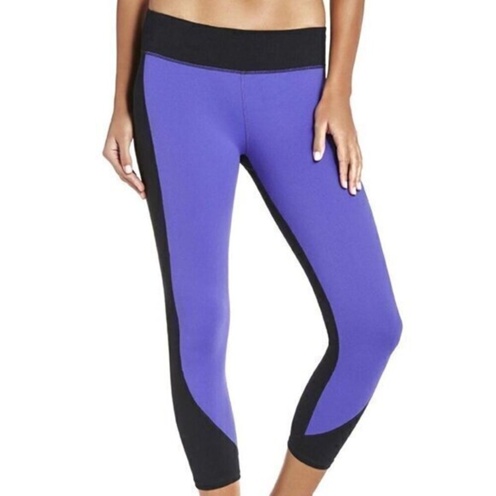 Fabletics Sydney Thick Waistband 19" Crop Capri Leggings Tights Sz S